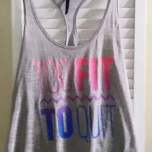 Live Love Dream Women's Lg. Gray Tank Top With Pink, Purple and Blue Saying